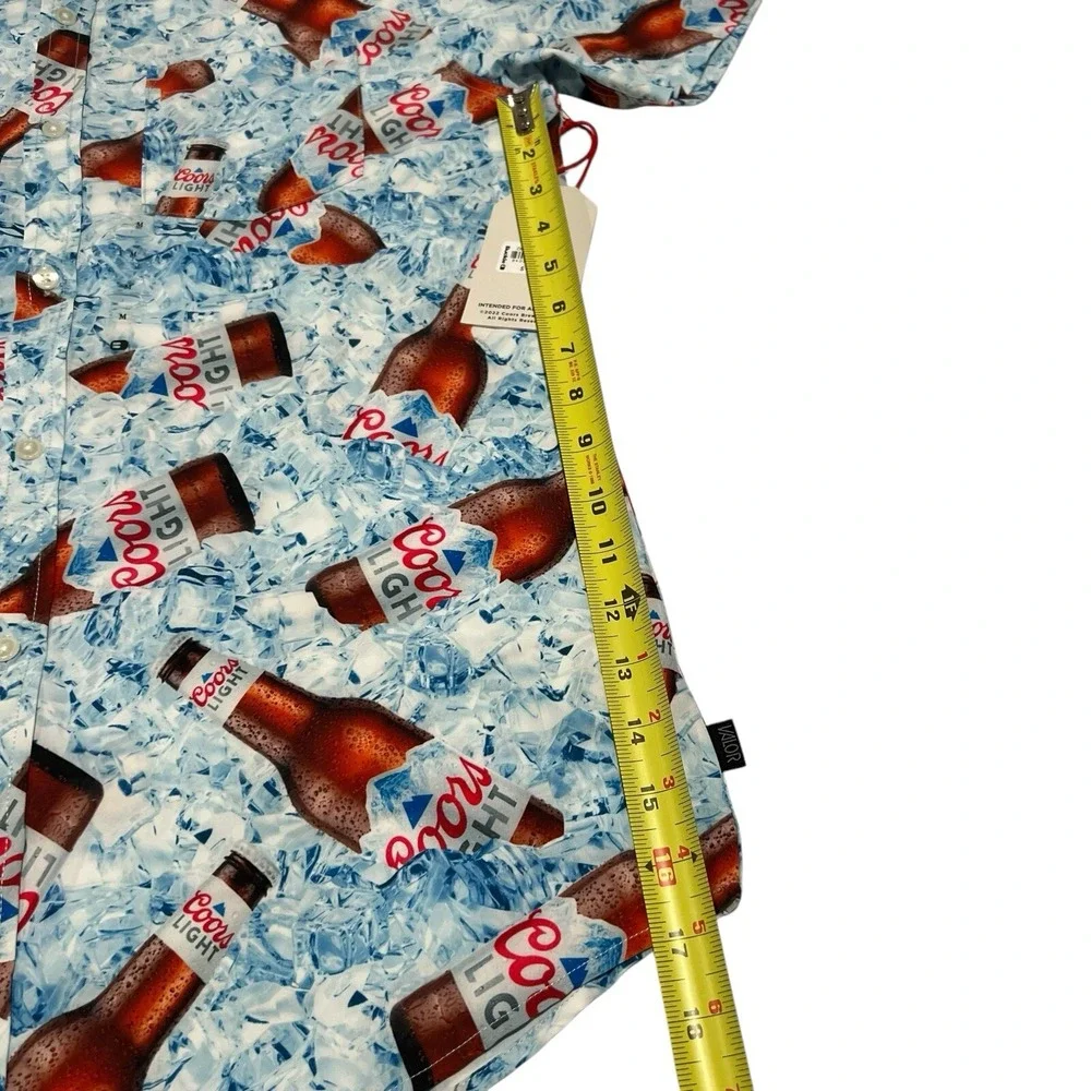 Coors Light Valor Collective Button Up Shirt Men's M Multicolor Short Sleeve NWT
